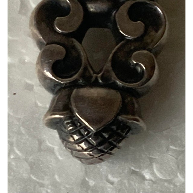 Metal 1920s Georg Jensen Sterling Salad Spoon & Fork Set- a Pair For Sale - Image 7 of 7