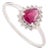 14k Gold Natural Mozambique Ruby Diamond Halo Ring Size 6 For Sale