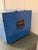 Vintage French Painted Cobalt Blue Trunk For Sale - Image 4 of 9