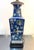 1940s Blue & White Hand-Painted Asian Ceramic Lamp For Sale - Image 4 of 6