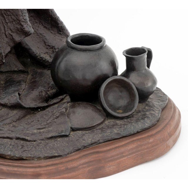 Figurative c.d. Bond "Potter's Daughter" Bronze, 1981 For Sale - Image 3 of 11