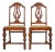 Berkey & Gay Style Antique English Jacobean Carved Walnut Side Chairs or Dining Chairs, Pair For Sale