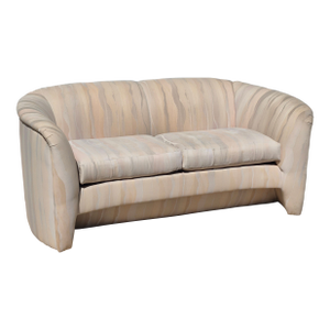 1980s Milo Baughman for Thayer Coggin Postmodern Loveseat in Original Fabric