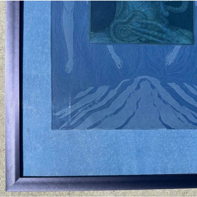 Ernst Fuchs (Austrian, 1930–2015) Sphinx Mystagoga (Sheet No. 6 From Die Sieben Bilder Und Sprüche Der Sphinx) Aquatint Etching | 1967 | Edition 63/99 For Sale - Image 12 of 18