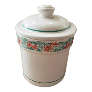 1970's Treasure Craft Tropics Ceramic Cookie Jar, Made in Usa