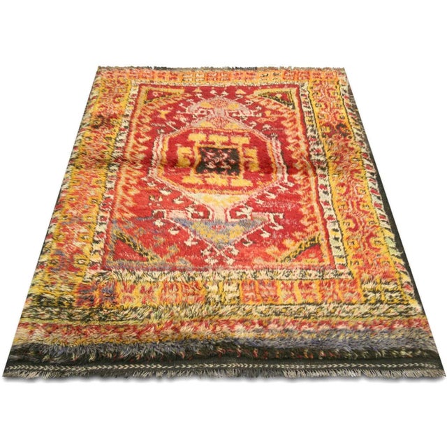 1960s Turkish Tulu Rug For Sale In Los Angeles - Image 6 of 6