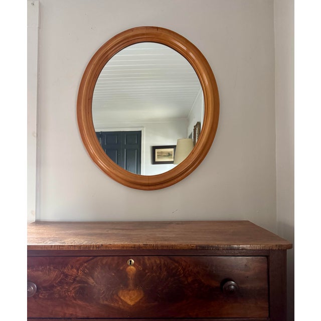 Statton Furniture 1952 Statton Furniture Oval Wall Mirror For Sale - Image 4 of 7