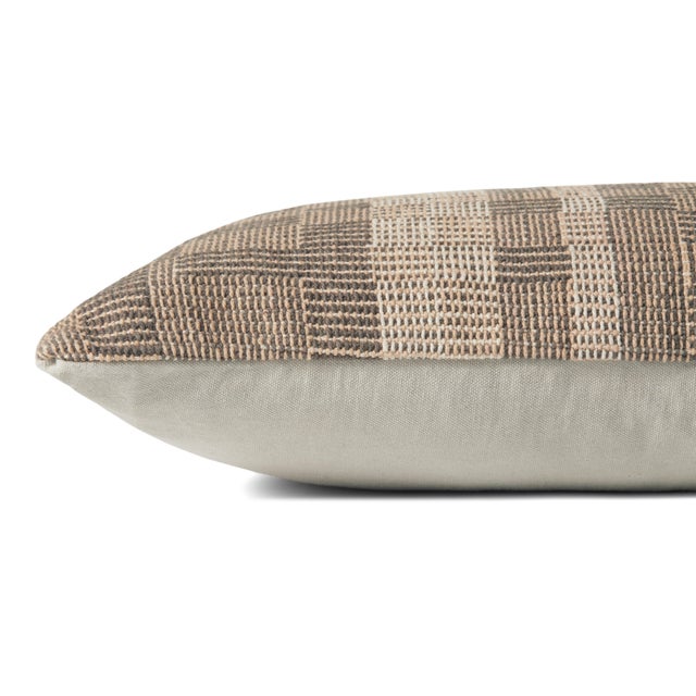 Loloi Rugs Amber Lewis x Loloi Bea Charcoal / Natural 13'' x 21'' Cover with Poly Pillow For Sale - Image 4 of 4