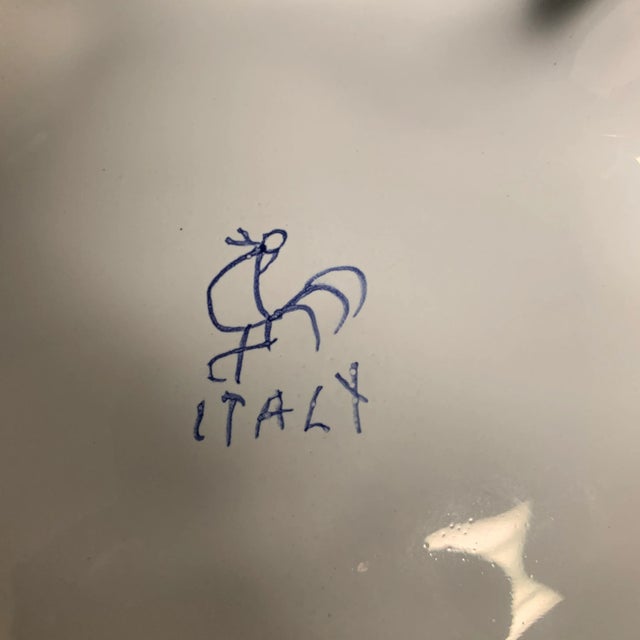 Late 20th Century Italian Blue Carnation Covered Bowl For Sale - Image 9 of 10