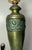 Antique Art Deco Green Pittsburg Hand Painted Glass Bronze Patinated Table Lamp For Sale - Image 10 of 14