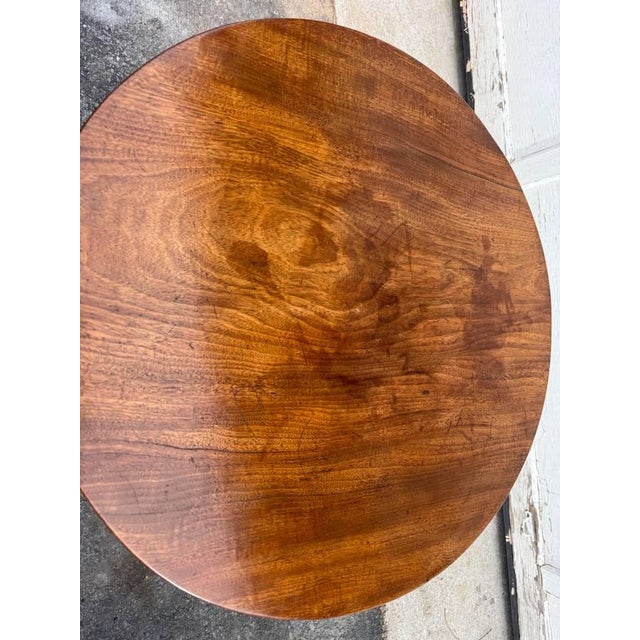 Antique Georgian Queen Anne Style Bird Cage Tilt Top Side Table For Sale - Image 4 of 16