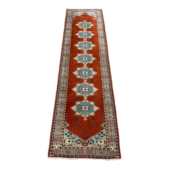 2ft 7in × 9ft Wool Runner For Sale