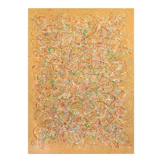 Spring Bloom - Abstract Textural Warm Earthy Action Painting Original Artwork by Marc Raphael For Sale