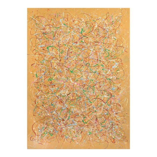 Spring Bloom - Abstract Textural Warm Earthy Action Painting Original Artwork by Marc Raphael For Sale