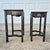 Mid 20th Century Mid-20th Century Chinese Black Lacquered Coromandel Nesting Side Tables, Set of 2 For Sale - Image 5 of 10