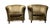 Pair of Vintage Library Barrel Chairs in Dark Green Fabric For Sale In Philadelphia - Image 6 of 6