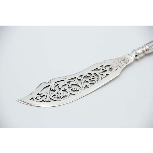 Silver Fish Knife with Cut-Outs For Sale - Image 3 of 4