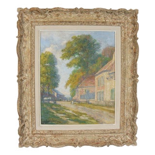 A Delhomme, Entrance to the Castle in Bonneuil, 1920s, Framed For Sale