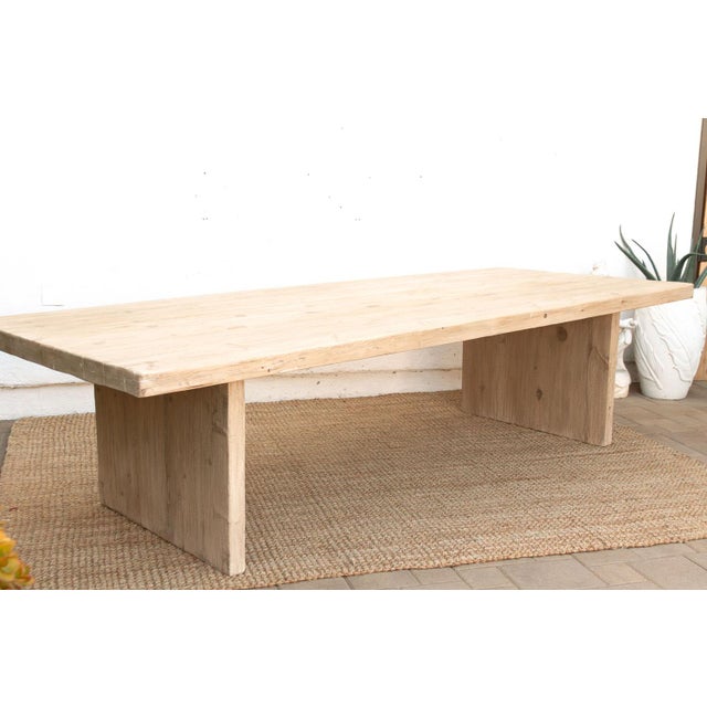 The Bearn, Monumental 10ft Long Double Pedestal Dining Table For Sale In Los Angeles - Image 6 of 14