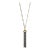 Syna Yellow Gold and Oxidized Silver Tassel Pendant with Diamonds For Sale