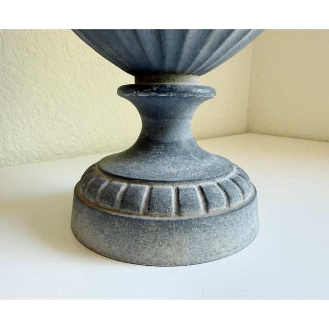 Neoclassic Adams Style English Garden Urns, a Pair, Late 19th Century For Sale - Image 12 of 15