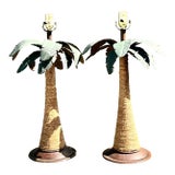 Vintage Palm Tree Lamps - A Pair For Sale