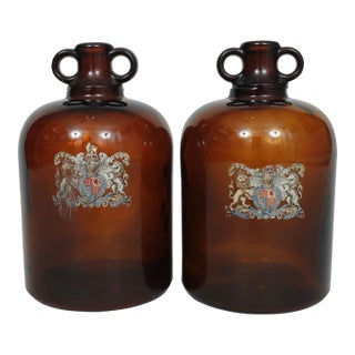 British World War 1 Era Demijohns, a Pair For Sale