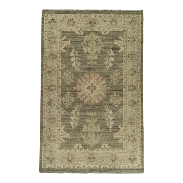 Oushak Rug 3'2" x 5' #21337 For Sale