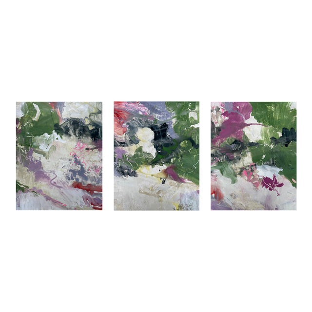 Canopy Abstract Set of 3 — Contemporary Meditative Abstracts by Mary Elizabeth Marvin For Sale