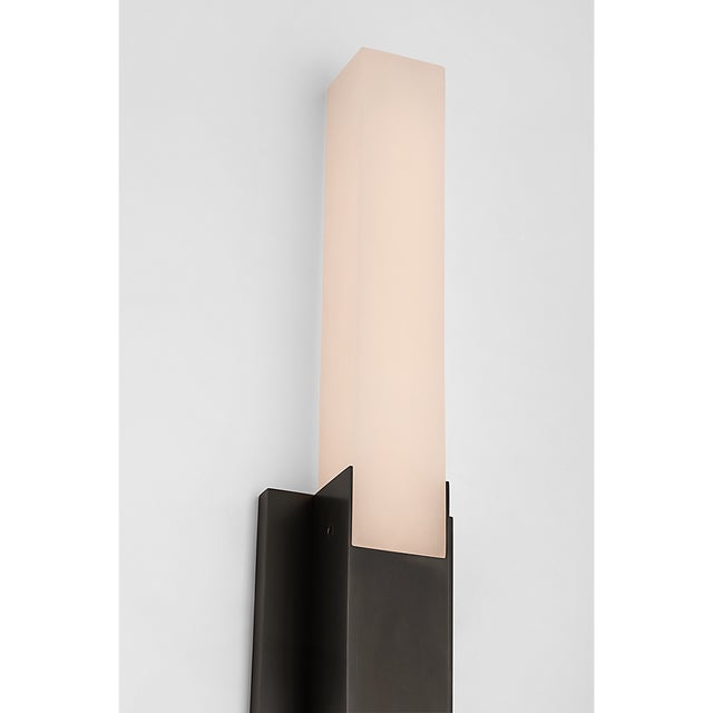 Covet 28" Double Bath Light in Bronze with Alabaster Designer: Kelly Wearstler Finish: Bronze Height: 27.5" Width: 4.5"...