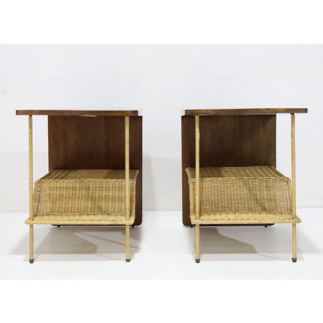 Modern Pair of McGuire "Dornick" Side Tables or Nightstands For Sale - Image 3 of 9