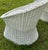 Set of (2) Vintage Wicker Rattan Barrel/Bucket Style Chairs For Sale - Image 9 of 14