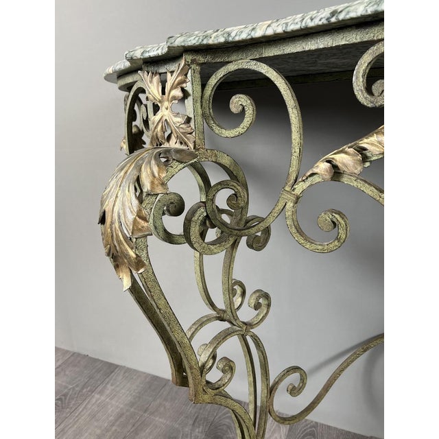 Wrought Iron Wall Console, 20th Century For Sale - Image 4 of 10