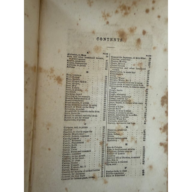 1852 the House-Keeper’s Guide and Indian Doctor Antique Household Remedy and Receipt Book For Sale - Image 9 of 12