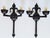 Stunning hand forged large wrought iron wall sconces by Ironware International,Inc. The Spanish Revival style wall sconces...