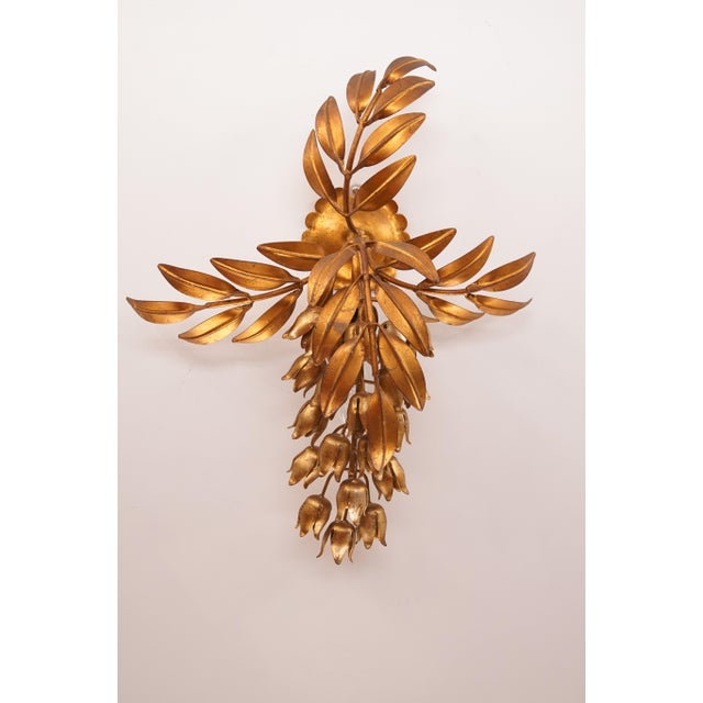 Hollywood Regency Pioggia Doro Wall Lamp attributed to Hans Kögl, 1960s For Sale - Image 4 of 14