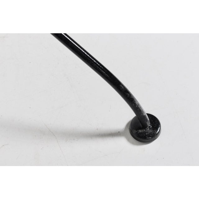 Woodard Black Cafe Set with Round Glass Table & Two Dining Chairs, 1950s, Attributed For Sale - Image 12 of 12