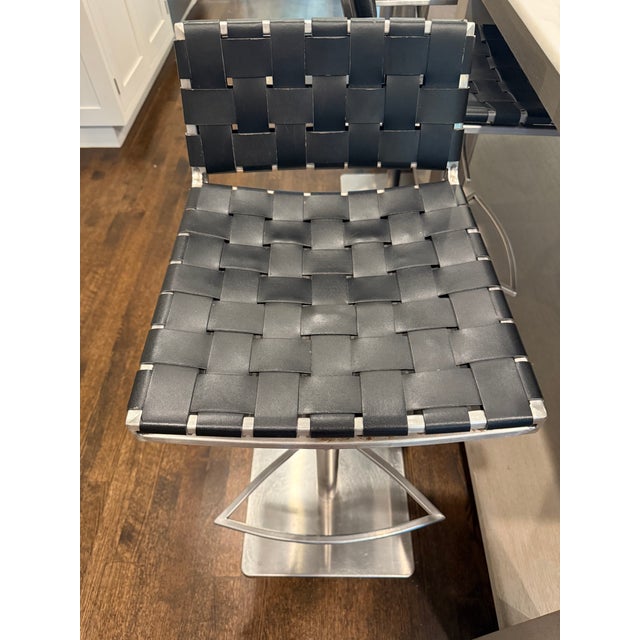 Animal Skin Safavieh Mitchell Gas Lift Swivel Bar Stools (Set of 4) For Sale - Image 7 of 16