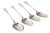 Antique Victorian Sterling Silver English Pattern Spoons, London, 1859, Set of 4 For Sale