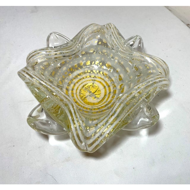 Up for sale is a nice quality vintage hand blown Murano art glass ashtray. It has a wonderful design blown out of very...