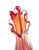 Vintage Orange Glass Vase with Wavy Mouth, Northern Europe, 1970s For Sale - Image 4 of 5