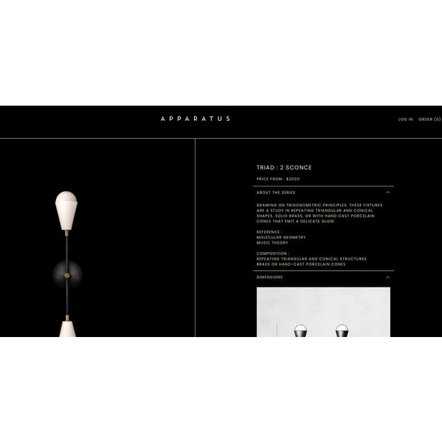 Apparatus Studio Blackened Brass Triad 2 Wall Sconces - a Pair For Sale - Image 16 of 16