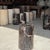 Small Side Table in Black Petrified Wood with Beige Streaks and Grey Sides, 1980s For Sale - Image 10 of 18