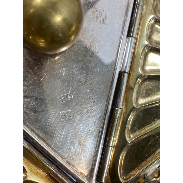Silver Plate Sheffield Triple Bun Warmer For Sale - Image 11 of 11