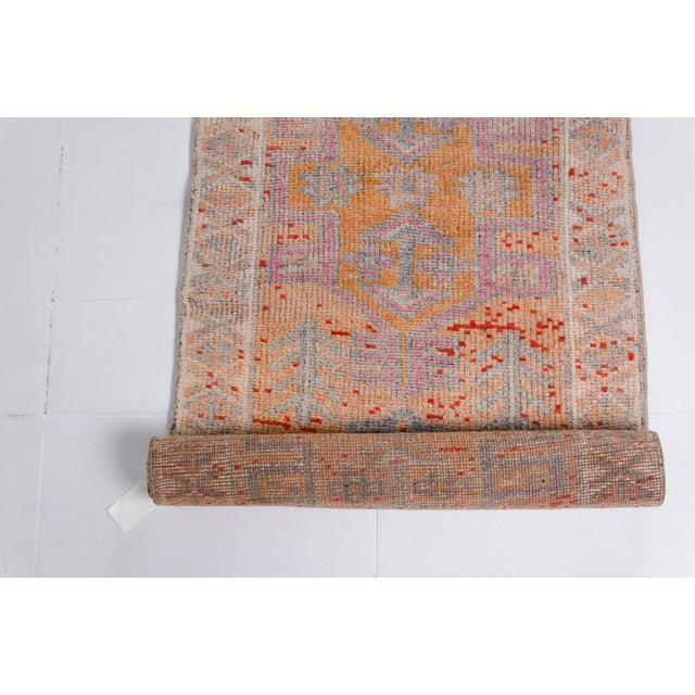 Textile 1960s Minimalist Handknotetd Hallway Rug For Sale - Image 7 of 9