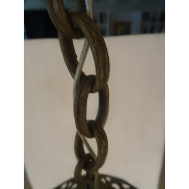 Fabulous MCM Brass Ball Pendent Lite For Sale - Image 4 of 6