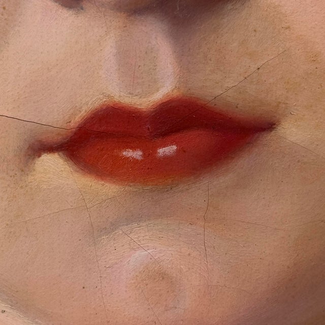 Paul Penczner (Hungarian-American 1916–2010) Oil Portrait of Young Woman 1948 For Sale In Tampa - Image 6 of 11