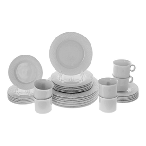 Late 20th Century Scala White Modern Dinnerware Set by Hutschenreuther – 30 Pieces, Service for 6