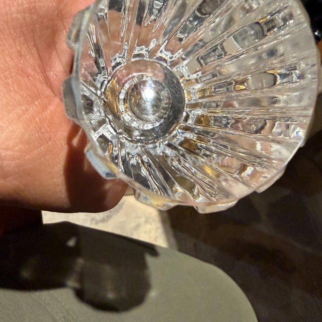 Glass Tiffany & Co. Atlas Crystal Candlestick Holder Vintage Modern For Sale - Image 7 of 10