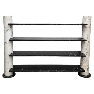 Mid-Century Marble Loico Bookcase, 1970s For Sale